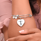 Faith (Black) - Non-Message Card Luxury Heart Bangle - Gift for Her