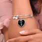 Faith (White) - Non-Message Card Luxury Heart Bangle - Gift for Her
