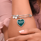 Prayer Warrior - Non-Message Card Luxury Heart Bangle - Gift for Her - Gift for Him