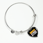 Bingo Time Bitches - Non-Message Card Luxury Heart Bangle - Gift for Her