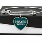 Prayer Warrior - Non-Message Card Luxury Heart Bangle - Gift for Her - Gift for Him