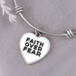 Faith Over Fear (Black) - Non-Message Card Luxury Heart Bangle - Gift for Her - Gift for Him