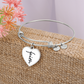 Faith (Black) - Non-Message Card Luxury Heart Bangle - Gift for Her