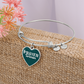 Prayer Warrior - Non-Message Card Luxury Heart Bangle - Gift for Her - Gift for Him