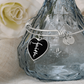 Faith (White) - Non-Message Card Luxury Heart Bangle - Gift for Her