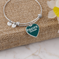 Prayer Warrior - Non-Message Card Luxury Heart Bangle - Gift for Her - Gift for Him