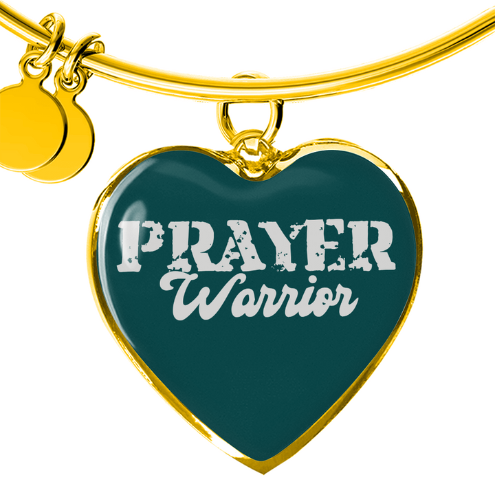 Prayer Warrior Luxury Heart Bangle – Gift for Her