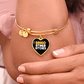 Bingo Time Bitches - Non-Message Card Luxury Heart Bangle - Gift for Her