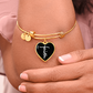 Faith (White) - Non-Message Card Luxury Heart Bangle - Gift for Her