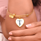 Faith (Black) - Non-Message Card Luxury Heart Bangle - Gift for Her