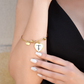 Faith (Black) - Non-Message Card Luxury Heart Bangle - Gift for Her