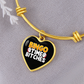 Bingo Time Bitches - Non-Message Card Luxury Heart Bangle - Gift for Her