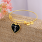 Faith (White) - Non-Message Card Luxury Heart Bangle - Gift for Her