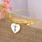 Faith (Black) - Non-Message Card Luxury Heart Bangle - Gift for Her