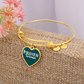 Prayer Warrior - Non-Message Card Luxury Heart Bangle - Gift for Her - Gift for Him