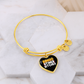 Bingo Time Bitches - Non-Message Card Luxury Heart Bangle - Gift for Her