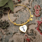 Faith (Black) - Non-Message Card Luxury Heart Bangle - Gift for Her