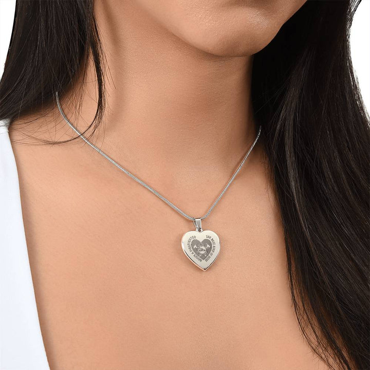 The Best Kind Of Mom Raises a Firefighter Engraved Heart Necklace – Gift for Mom