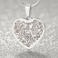 Elephant Head - Engraved Heart Necklace - Gift for Her