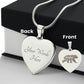 Mama Bear - Engraved Heart Necklace - Gift for Mom