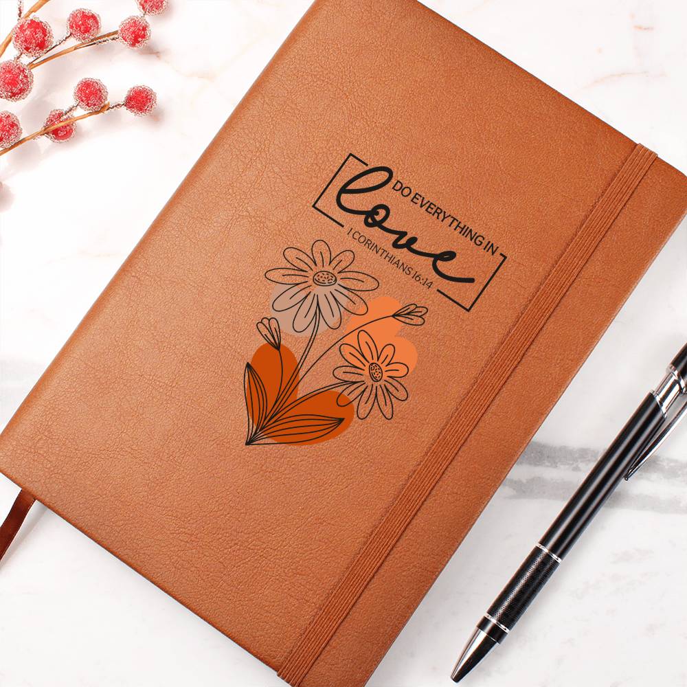 Do Everything In Love (Orange) Graphic Journal – Gift for Her