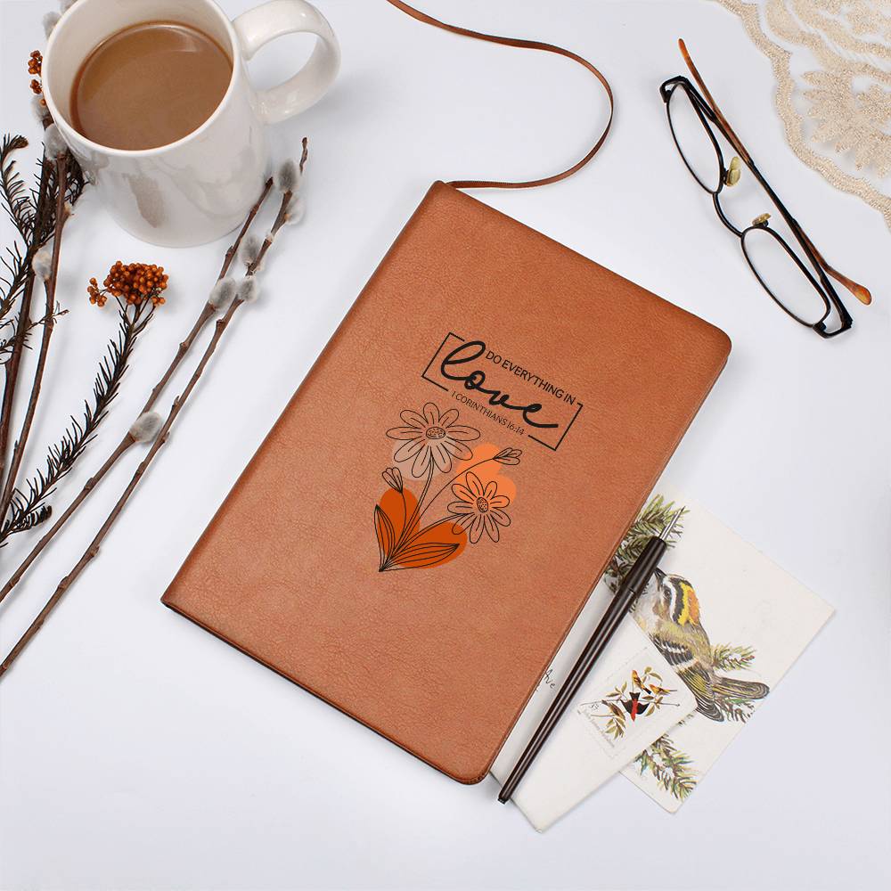 Do Everything In Love (Orange) Graphic Journal – Gift for Her