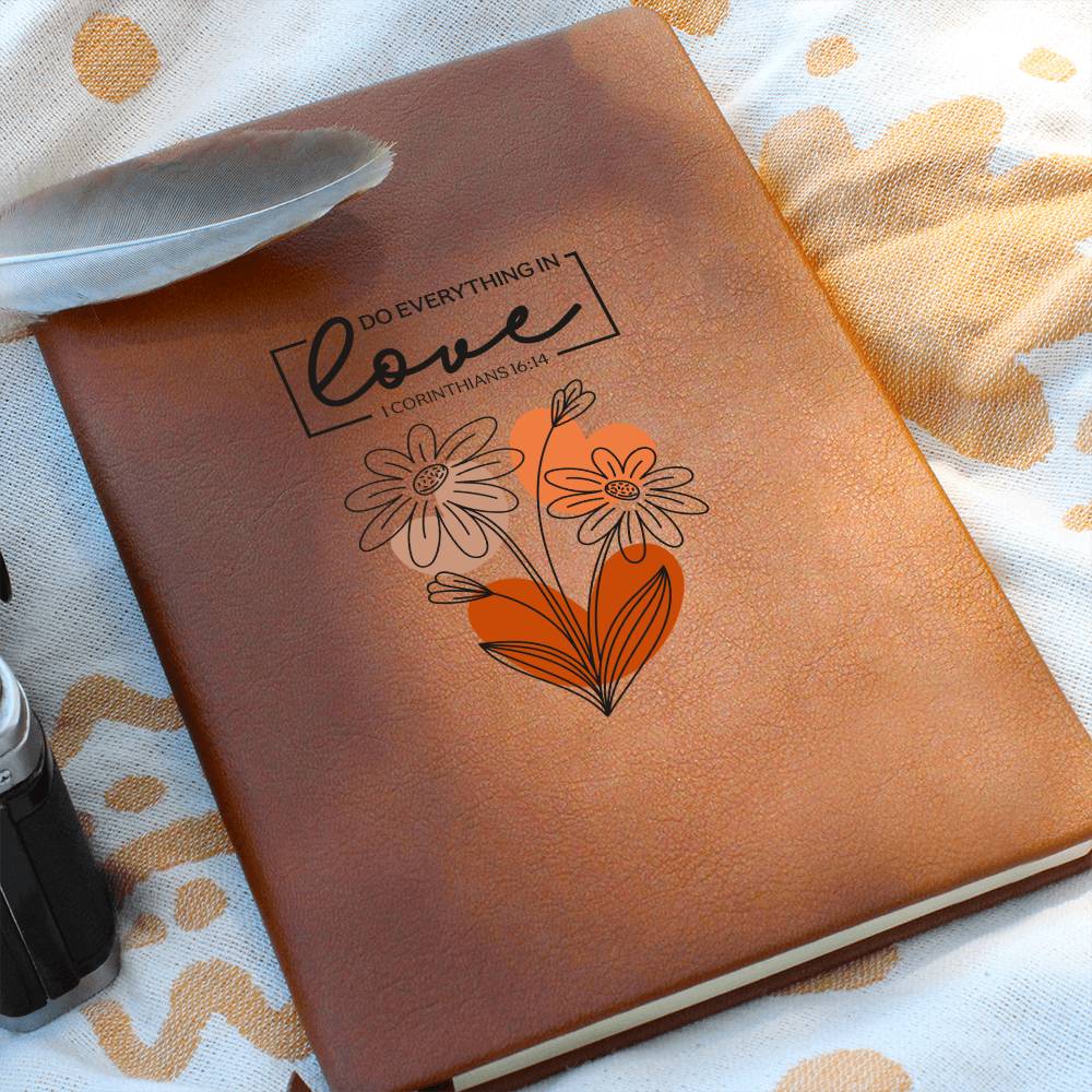 Do Everything In Love (Orange) Graphic Journal – Gift for Her