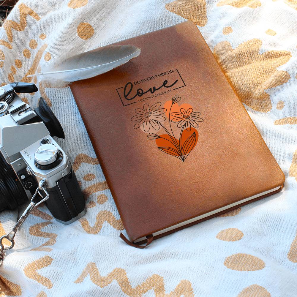 Do Everything In Love (Orange) Graphic Journal – Gift for Her