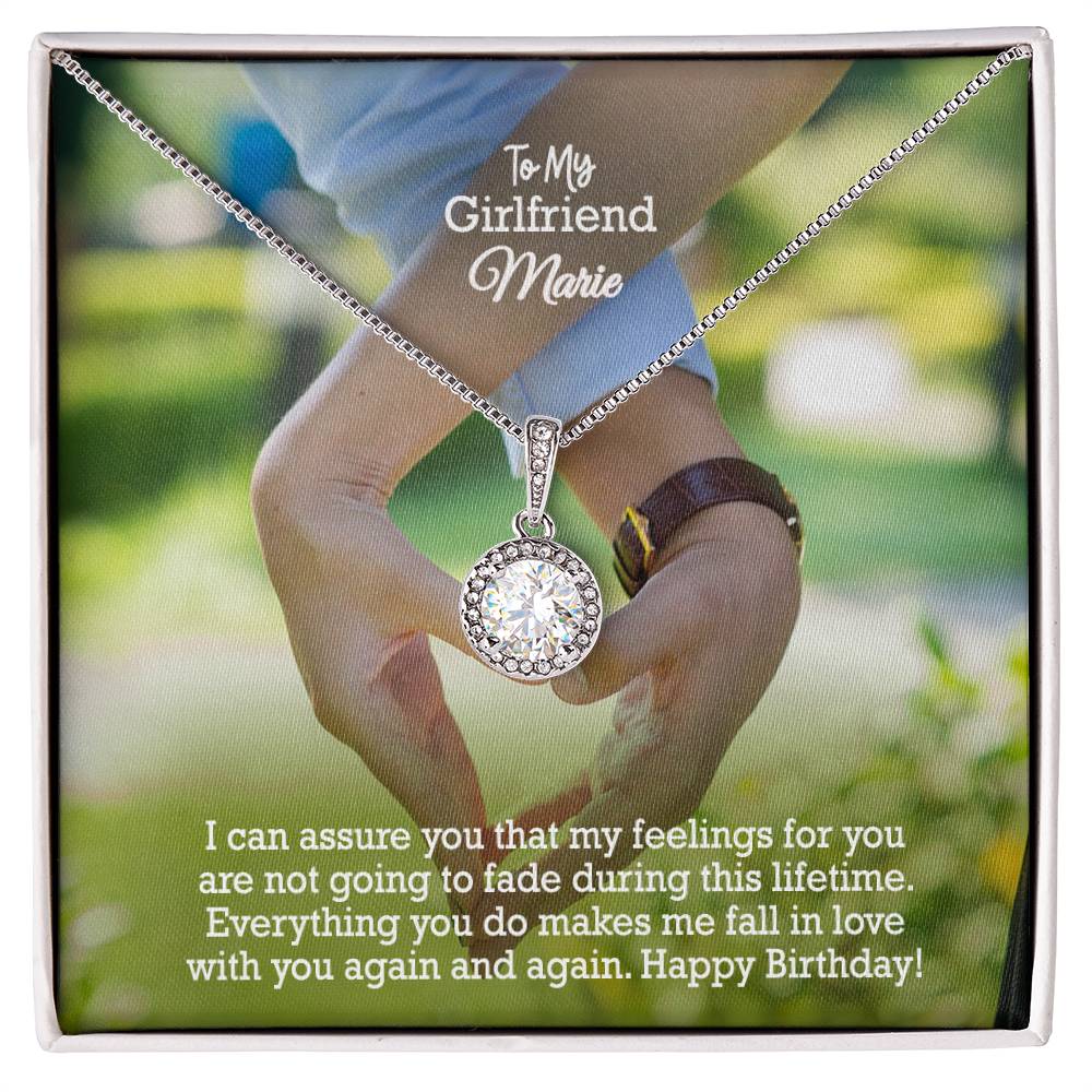 To My Girlfriend, Everything You Do Makes Me Fall In Love With You Again &amp; Again - Happy Birthday - Eternal Hope Necklace - Gift for Girlfriend