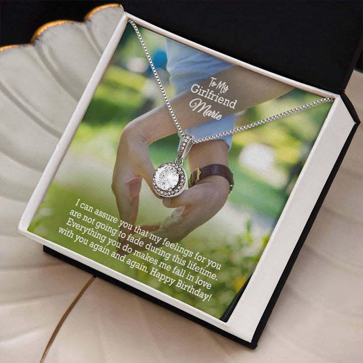 To My Girlfriend, Everything You Do Makes Me Fall In Love With You Again &amp; Again - Happy Birthday - Eternal Hope Necklace - Gift for Girlfriend