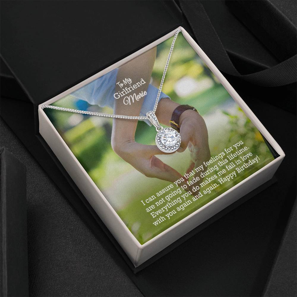 To My Girlfriend, Everything You Do Makes Me Fall In Love With You Again &amp; Again - Happy Birthday - Eternal Hope Necklace - Gift for Girlfriend