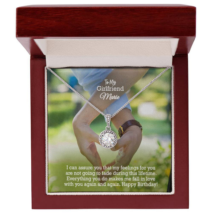 To My Girlfriend, Everything You Do Makes Me Fall In Love With You Again &amp; Again - Happy Birthday - Eternal Hope Necklace - Gift for Girlfriend