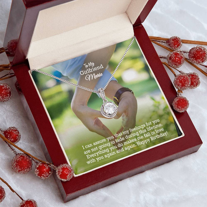 To My Girlfriend, Everything You Do Makes Me Fall In Love With You Again &amp; Again - Happy Birthday - Eternal Hope Necklace - Gift for Girlfriend