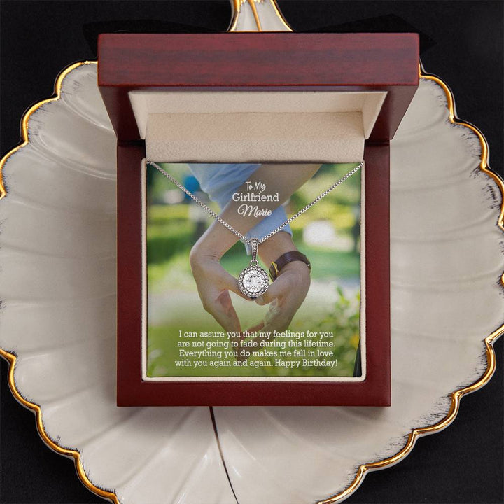 To My Girlfriend, Everything You Do Makes Me Fall In Love With You Again &amp; Again - Happy Birthday - Eternal Hope Necklace - Gift for Girlfriend