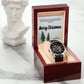 To My Boyfriend, I Wish Our Love Would Last Forever & We Would Be Happy Together For The Rest Of Our Lives - Merry Christmas - Men's Openwork Watch with Message Card - Gift for Boyfriend