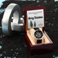 To My Boyfriend, I Wish Our Love Would Last Forever & We Would Be Happy Together For The Rest Of Our Lives - Merry Christmas - Men's Openwork Watch with Message Card - Gift for Boyfriend