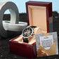 To My Grandpa, All Of Those Things That You Taught Us When We Were Little Are Becoming More And More Important In My Life Now - Merry Christmas - Men's Openwork Watch with Message Card - Gift for Grandpa