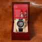 To My Man, This Holiday Season Has Me Feeling Especially Blessed To Have You By My Side - Merry Christmas - Men's Openwork Watch with Message Card - Gift for Man