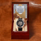 To My Grandpa, All Of Those Things That You Taught Us When We Were Little Are Becoming More And More Important In My Life Now - Merry Christmas - Men's Openwork Watch with Message Card - Gift for Grandpa