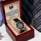 Dad, Here's A Reminder That Your Dedication & Hard Work To Provide The Best For Our Family - Men's Openwork Watch + MC - Gift for Dad