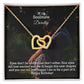 To My Soulmate, Your Eyes Tell How Excited You are To Begin This New Chapter & You Can Tell How Happy I am To Be A Part Of It - Happy Birthday - Interlocking Hearts Necklace - Gift for Soulmate