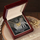 To My Grandma, Happy Birthday - A Remarkable Age Makes Me Appreciate How Lucky We Are That We've Been Able To Enjoy Spending All These Years With You - Interlocking Hearts Necklace - Gift for Grandma