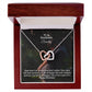 To My Soulmate, Your Eyes Tell How Excited You are To Begin This New Chapter & You Can Tell How Happy I am To Be A Part Of It - Happy Birthday - Interlocking Hearts Necklace - Gift for Soulmate