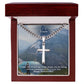 To My Uncle, I May Not Always Say It But Thank You For Being Such An Awesome Uncle - Happy Father's Day! - Cuban Chain with Artisan Cross Necklace - Gift for Uncle