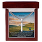 To My Dad, Thank You Father For Taking Care Of Me, For Teaching Me To Fend For Myself & For The Great Love You Have Always Offered Me - Happy Father's Day! - Cuban Chain with Artisan Cross Necklace - Gift for Dad