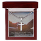 To My Boyfriend, There Is Nothing I Could Have Asked For Apart From The Strong Bond We Share - Happy Birthday - Cuban Chain with Artisan Cross Necklace - Gift for Boyfriend