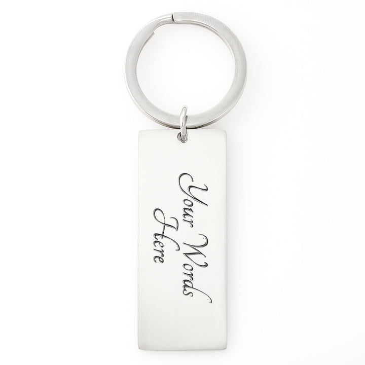Drive Safe, Daddy Engraved Rectangle Keychain – Gift for Dad