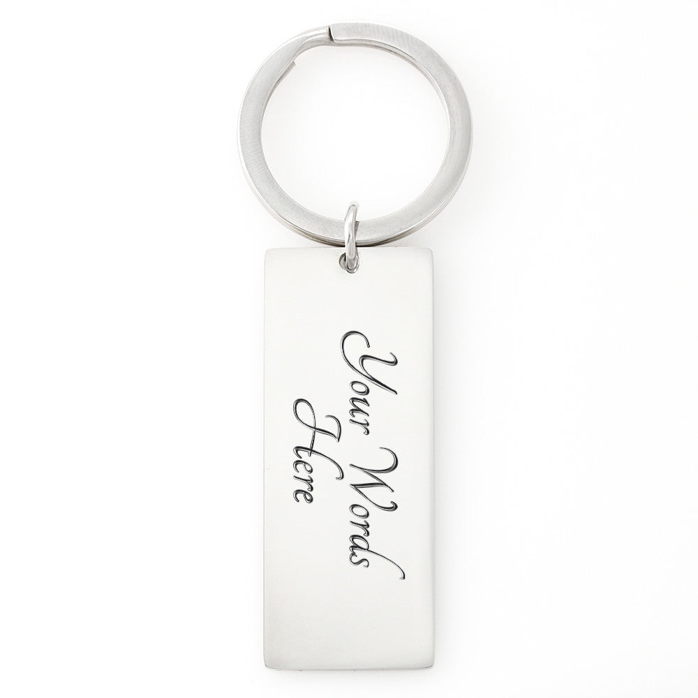 Dad Of All The Walks We Have Taken, This One Is My Favorite Engraved Rectangle Keychain – Gift for Dad