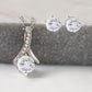 To My Mom, I Look At Our Family, And I Am So Thankful - Happy Mother's Day! - Alluring Beauty Earring & Necklace Set - Gift for Mom