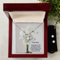 To My Wife, I Apologize For The Moments I Acted Thoughtlessly - Forever Love Necklace & Clear CZ Earrings - Gift for Wife
